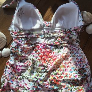 Athleta Kaleidoscope Shirred Tankini S